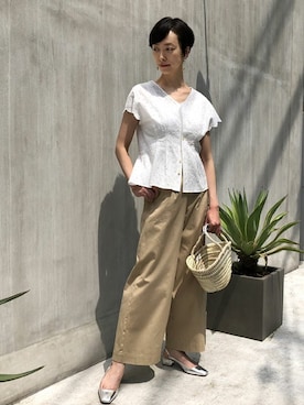 「マリン」｜nano・universe 鳴海有加さん（レディース・164cm）の春コーディネート