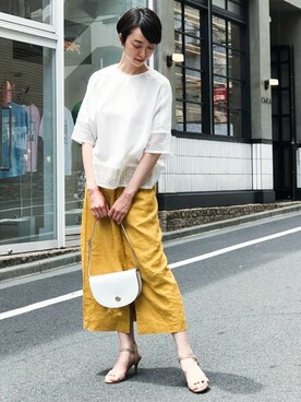 nano・universe 鳴海有加さん（レディース・164cm）の春コーディネート