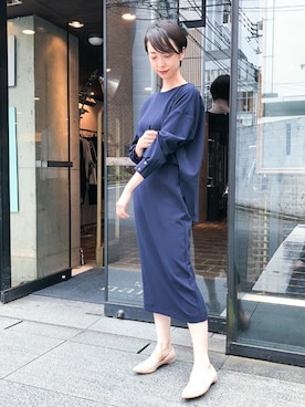 「NANO universe（ナノユニバース）のアイテム（パンプス）」を使った、nano・universe 鳴海有加さん（レディース・164cm）の夏コーディネート