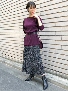 nano・universe 鳴海有加さん（レディース・164cm）の秋コーディネート