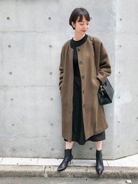 「HASHIBAMI（ハシバミ）のアイテム」を使った、nano・universe 鳴海有加さん（レディース・164cm）の秋コーディネート