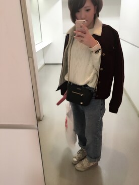 「Lee（リー）のアイテム（その他アウター）」を使った、かほちゃんさん（レディース・160cm）の冬コーディネート