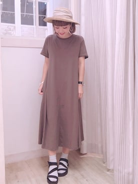 「フレアワンピース」｜studio CLIP那覇♡mikityさん（レディース・158cm）の夏コーディネート