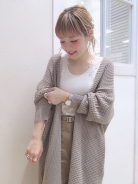 「袖ボリューム」｜「アイテム（その他アウター）」を使った、studio CLIP那覇♡mikityさん（レディース・158cm）の冬コーディネート