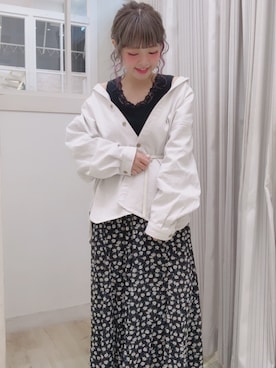 「アイテム（その他アウター）」を使った、studio CLIP那覇♡mikityさん（レディース・158cm）の春コーディネート