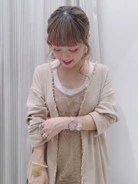 「透け感」｜「アイテム（その他アウター）」を使った、studio CLIP那覇♡mikityさん（レディース・158cm）の夏コーディネート