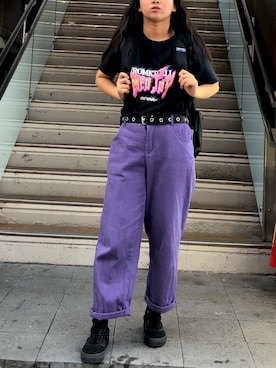 「me（ミイ）のアイテム（パンツ）」を使った、Reさん（レディース・165cm）の夏コーディネート