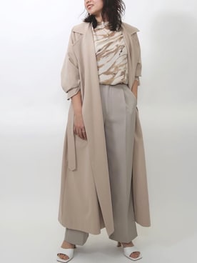 「大人シンプル」｜「アイテム（トレンチコート）」を使った、ur'sさん（レディース・158cm）の冬コーディネート