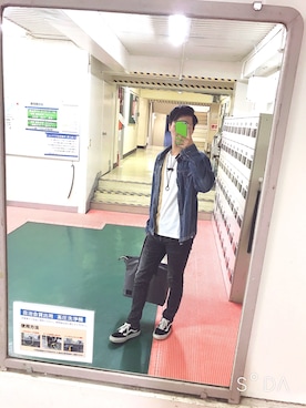 「しまむら（シマムラ）のアイテム（デニムジャケット）」を使った、RALPHさん（メンズ・178cm）の春コーディネート