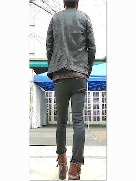 「A（エィス）のアイテム（パンツ）」を使った、stevenさん（メンズ・174cm）の冬コーディネート