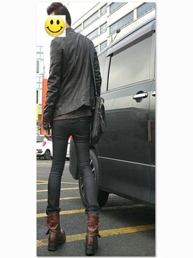 「A（エィス）のアイテム（パンツ）」を使った、stevenさん（メンズ・174cm）の冬コーディネート