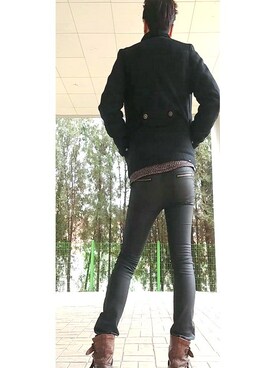 「A（エィス）のアイテム（パンツ）」を使った、stevenさん（メンズ・174cm）の冬コーディネート