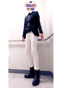 「A（エィス）のアイテム（パンツ）」を使った、stevenさん（メンズ・174cm）の秋コーディネート