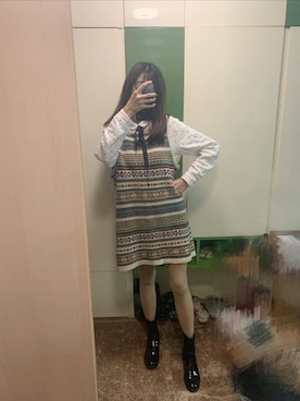 「autumn look」｜「アイテム（ブーティ）」を使った、来自喵星的橙子さん（レディース・166cm）の秋コーディネート
