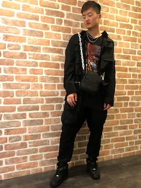 「DANKE SCHON（ダンケシェーン）のアイテム（バッグ）」を使った、Kazuki Yanaiさん（メンズ・182cm）の春コーディネート