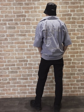 「L.H.P（エルエイチピー）のアイテム（帽子）」を使った、Kazuki Yanaiさん（メンズ・182cm）の夏コーディネート