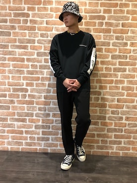 「DANKE SCHON（ダンケシェーン）のアイテム（帽子）」を使った、Kazuki Yanaiさん（メンズ・182cm）の秋コーディネート