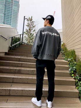 「FULL-BK（フルビーケー）のアイテム（キャップ）」を使った、Kazuki Yanaiさん（メンズ・182cm）の冬コーディネート