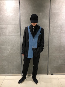 「YOUSER（ユーザー）のアイテム」を使った、Kazuki Yanaiさん（メンズ・182cm）の冬コーディネート