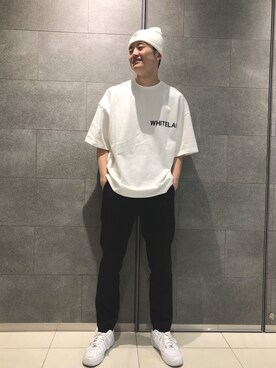 「soe（ソーイ）のアイテム（その他パンツ）」を使った、Kazuki Yanaiさん（メンズ・182cm）の春コーディネート