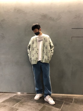「L.H.P（エルエイチピー）のアイテム（スウェット）」を使った、Kazuki Yanaiさん（メンズ・182cm）の冬コーディネート