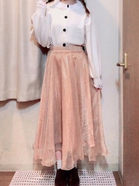 「アプレジュール」｜「アイテム（カーディガン/ボレロ）」を使った、✿ naco ✿さん（レディース・159cm）の冬コーディネート