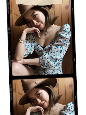 「stradivarius（ストラディバリウス）のアイテム（帽子）」を使った、さ　く　らさん（レディース・158cm）の春コーディネート