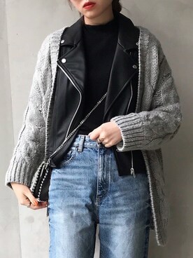 「MISCH MASCH（ミッシュマッシュ）のアイテム（ジャケット/アウター）」を使った、MORさん（レディース・165cm）の春コーディネート