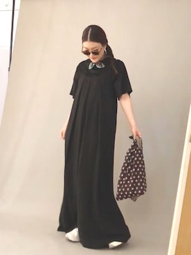 「イアパピヨネ」｜「アイテム（サロペット/オーバーオール）」を使った、ear_yamadaさん（レディース・160cm）の夏コーディネート