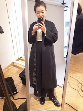 「イアパピヨネ」｜「アイテム（その他アウター）」を使った、ear_yamadaさん（レディース・159cm）の秋コーディネート