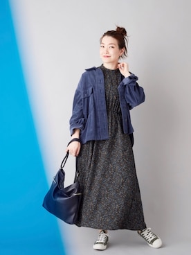 「イアパピヨネ」｜「アイテム（Tシャツ/カットソー）」を使った、ear_yamadaさん（レディース・159cm）の秋コーディネート
