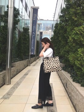 「イアパピヨネ」｜「アイテム（バレエシューズ）」を使った、ear_yamadaさん（レディース・159cm）の春コーディネート