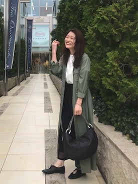 「イアパピヨネ」｜「アイテム（ハンドバッグ）」を使った、ear_yamadaさん（レディース・159cm）の春コーディネート