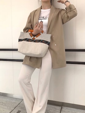 「イアパピヨネ」｜「アイテム（ジャケット/アウター）」を使った、ear_yamadaさん（レディース・159cm）の春コーディネート