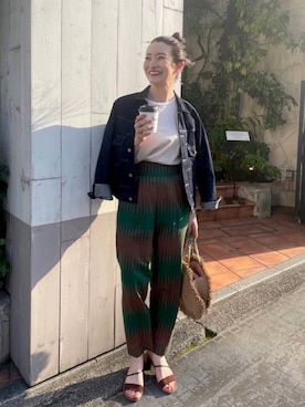 「イアパピヨネ」｜「アイテム（サンダル）」を使った、ear_yamadaさん（レディース・159cm）の夏コーディネート
