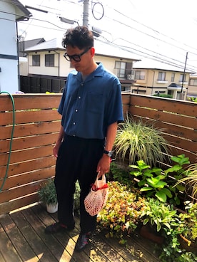 「Filt（フィルト）のアイテム」を使った、Sup.Stoneさん（メンズ・170cm）の夏コーディネート