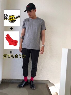 「KaneZ（ケインズ）のアイテム（キャップ）」を使った、Sup.Stoneさん（メンズ・170cm）の夏コーディネート