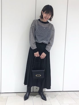 「RECOMMEND  ITEM STYLING」｜「アイテム（キャミソール）」を使った、佐藤 舞香さん（レディース・168cm）の秋コーディネート