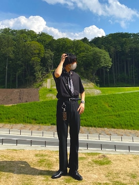 「sunsea」｜「アイテム（腕時計）」を使った、yutoさん（メンズ・175cm）の夏コーディネート