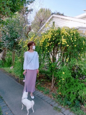 「お散歩」｜もぐさん（レディース・153cm）の春コーディネート