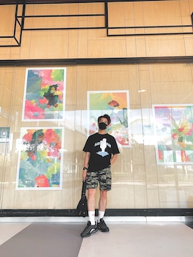 「Alien Evolution studio（エイリアンエボリューションスタジオ）のアイテム」を使った、EVVD_7I_IN_魏さん（メンズ・167cm）の秋コーディネート