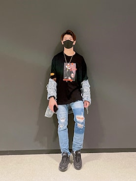 「cotton on（コットンオン）のアイテム」を使った、EVVD_7I_IN_魏さん（メンズ・167cm）の冬コーディネート