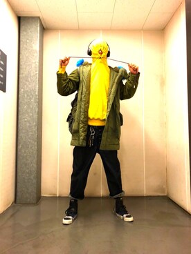 「beats. by dr.dre（ビーツバイドクタードレ）のアイテム（その他）」を使った、hachiさん（メンズ・186cm）の冬コーディネート