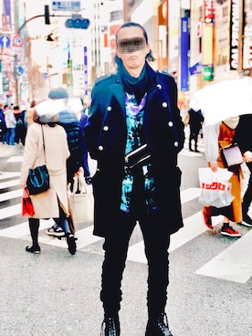 「LouisVuitton」｜「アイテム（その他アウター）」を使った、hachiさん（メンズ・186cm）の冬コーディネート