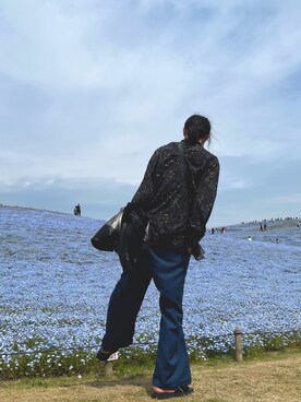 「LAD MUSICIAN（ラッドミュージシャン）のアイテム（シャツ/ブラウス、ブラック系）」を使った、hachiさん（メンズ・186cm）の春コーディネート