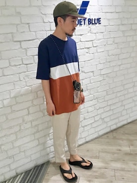 「Gramicci（グラミチ）のアイテム（バッグ）」を使った、今若さん（メンズ・165cm）の春コーディネート