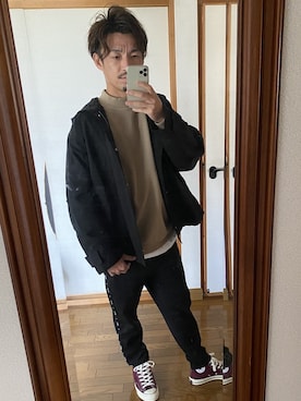 「CONVERSE TOKYO（コンバーストウキョウ）のアイテム（ジャケット/アウター）」を使った、wanさん（メンズ・170cm）の冬コーディネート