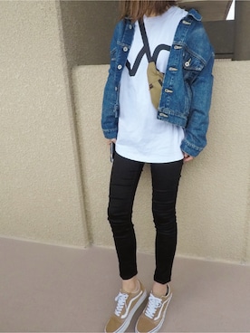 「TODAYFUL（トゥデイフル）のアイテム（ジャケット/アウター）」を使った、やーみんさん（レディース・165cm）の春コーディネート