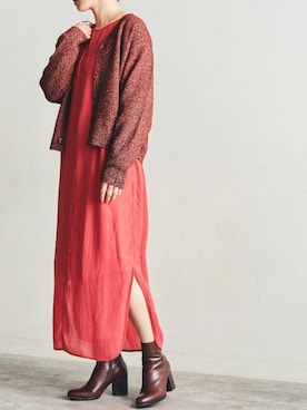 「note et silence （ノートエシロンス）のアイテム（トップス）」を使った、yさん（レディース・159cm）の秋コーディネート