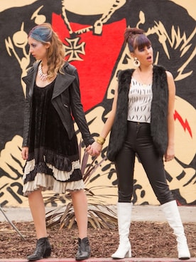 「faux fur」｜「アイテム（その他アウター）」を使った、 Bard &  Paul さん（レディース・173cm）の冬コーディネート